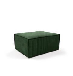 Pouf modulaire vert en velours côtelé - Compact SALMA