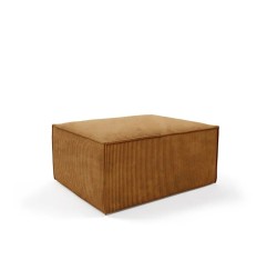 Pouf modulaire moutarde en velours côtelé - Compact SALMA